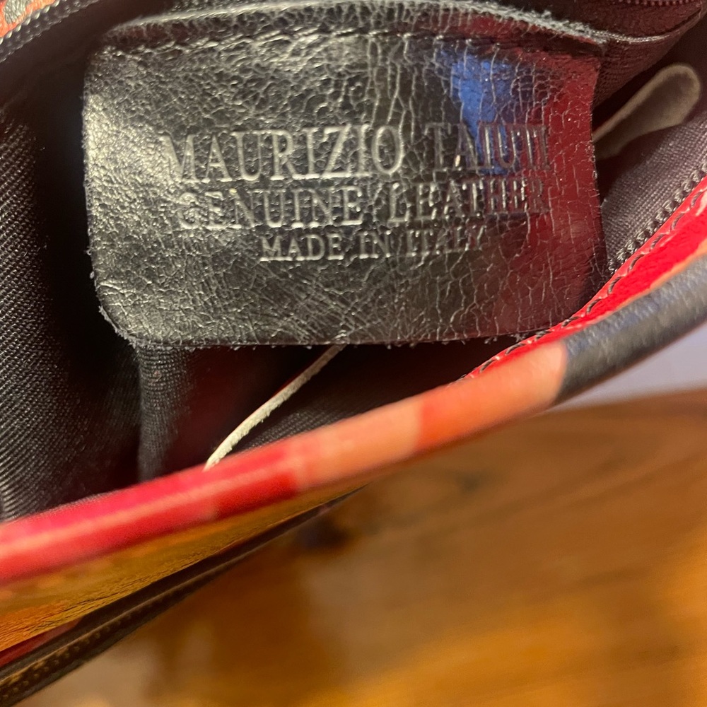 Maurizio Taiuti Red and Black Floral Crossbody Bag - Picture 9 of 9